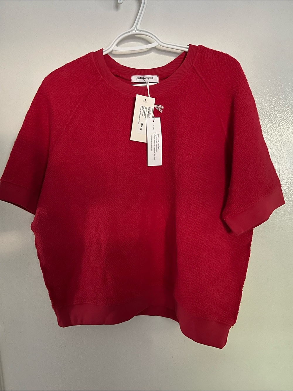 NWT Ziggy short sleeve reverse fleece crew neck sweatshirt - Picture 4 of 6